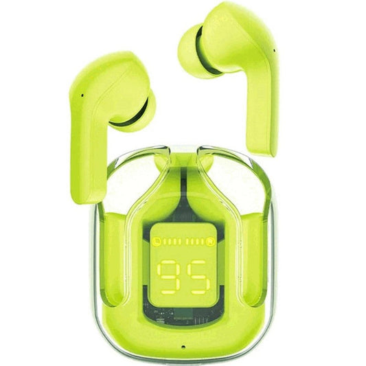 Air31 earbuds With SILICON POUCH wireless crystal Transparent and Bluetooth Air 31Type C